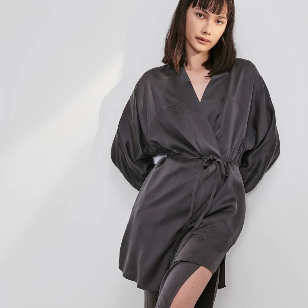 Lunya Washable Silk Robe | Size M